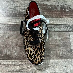 Keds Leopard Print Sneakers with Black and White Laces